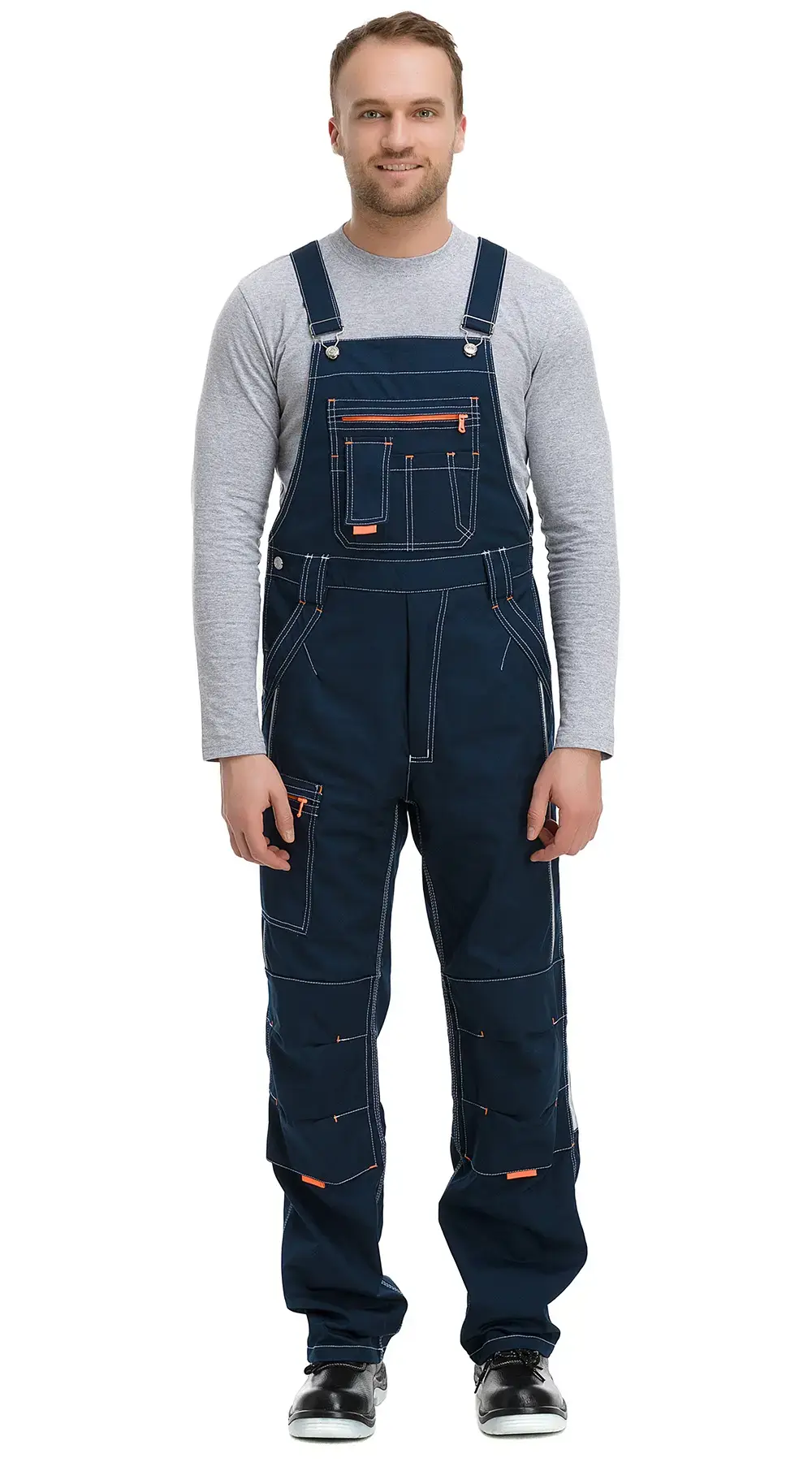 Полукомбинезон мужской летний Техноавиа "Скаймастер" темно-синий, оранжевый