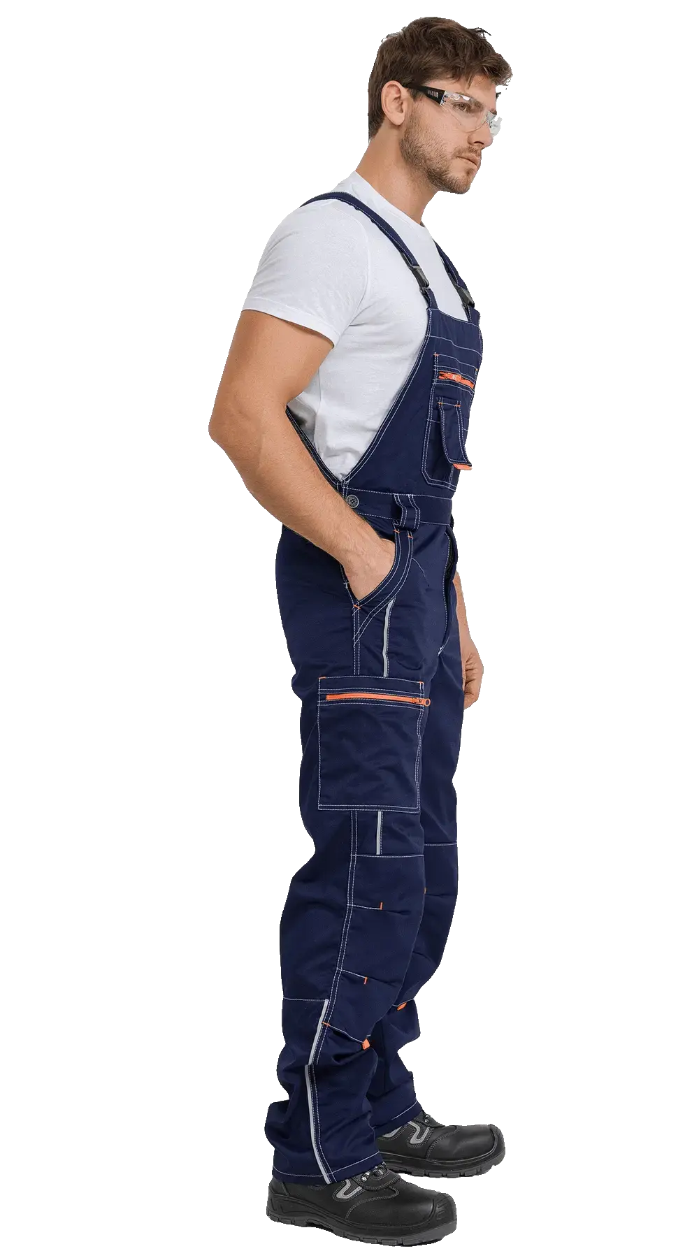 Полукомбинезон рабочий мужской летний RONTA PL208 темно-синий