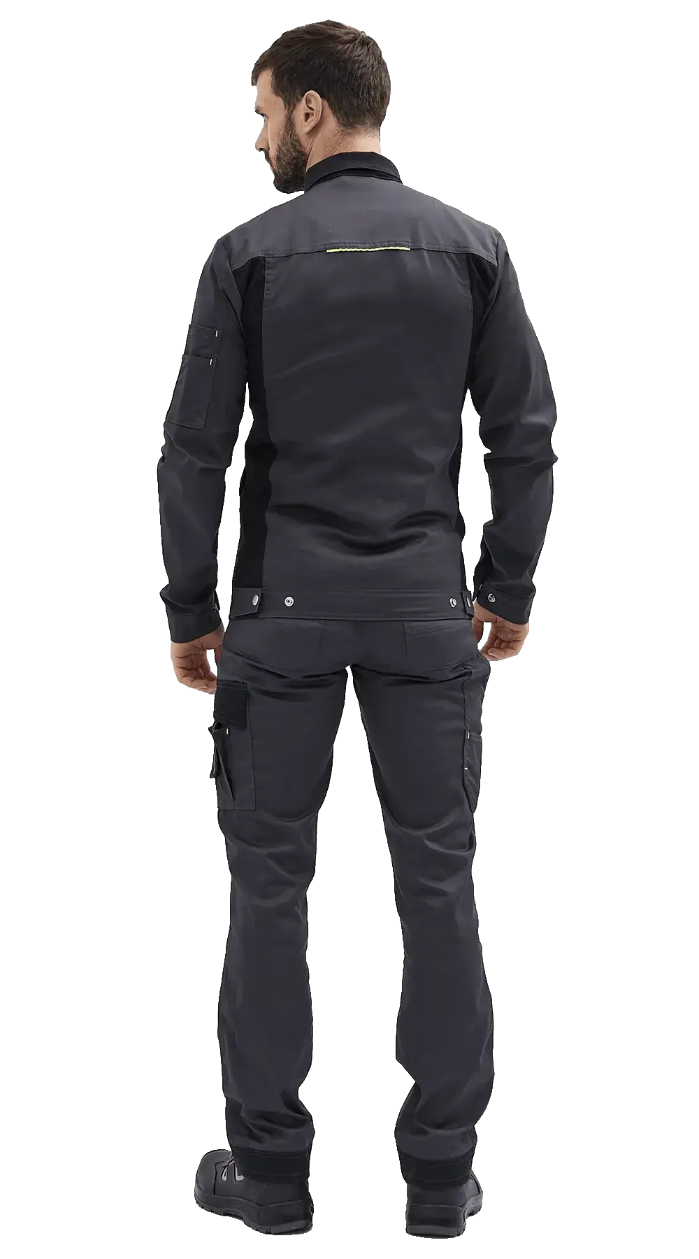 Куртка рабочая мужская летняя RONTA KR814 темно-серый, черный, лаймовый