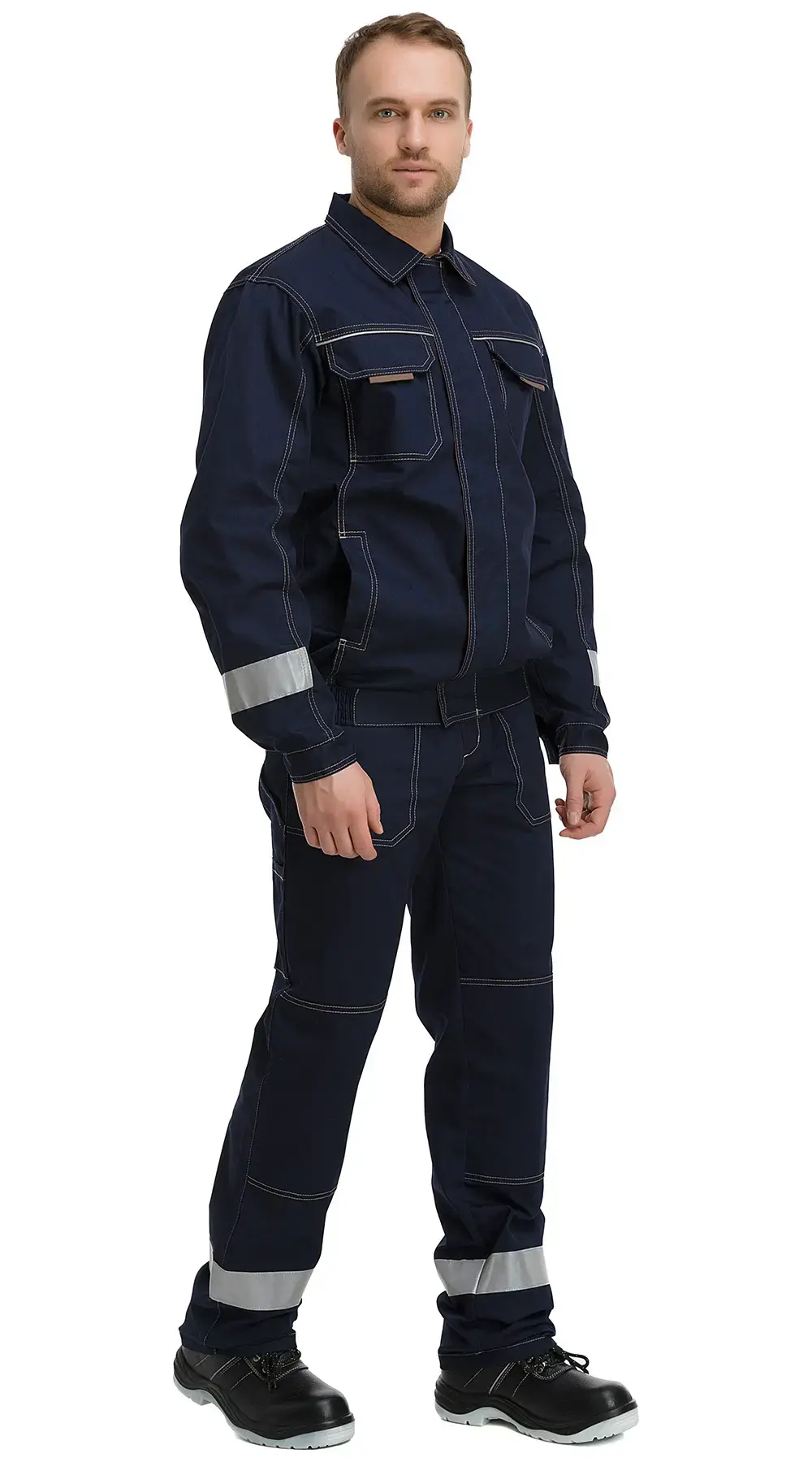 Костюм мужской летний Техноавиа "Техно СОП" с полукомбинезоном темно-синий