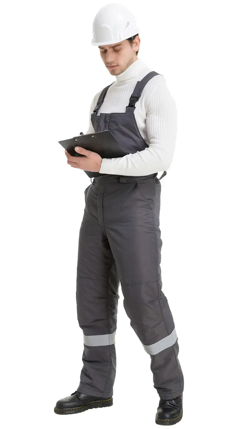Полукомбинезон рабочий мужской утепленный зимний Восток-Сервис "Конструктор" серый