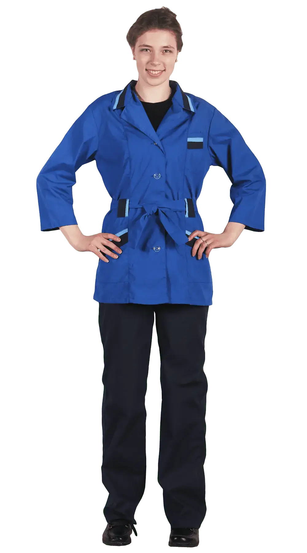 Костюм рабочий женский летний RONTA KS510 васильковый, темно-синий, голубой