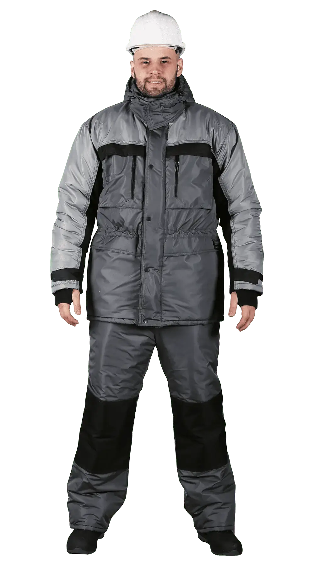 Костюм рабочий мужской утепленный зимний RONTA KS930 темно-серый, светло-серый