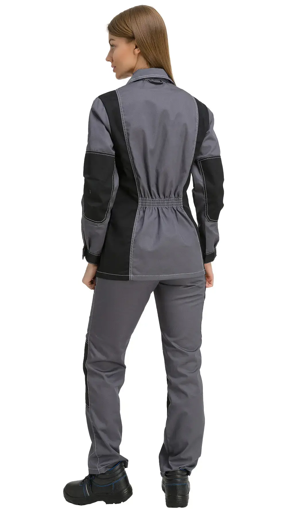 Костюм рабочий женский летний RONTA KS214 с брюками темно-серый, светло-серый, черный