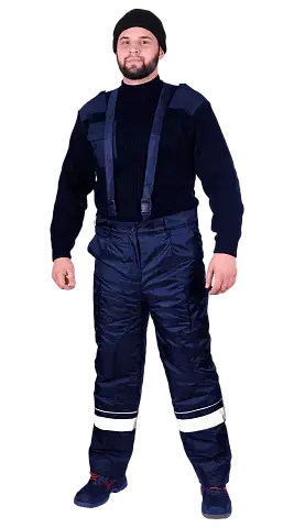 Брюки рабочие мужские утепленные зимние RONTA BR550 с СОП темно-синий