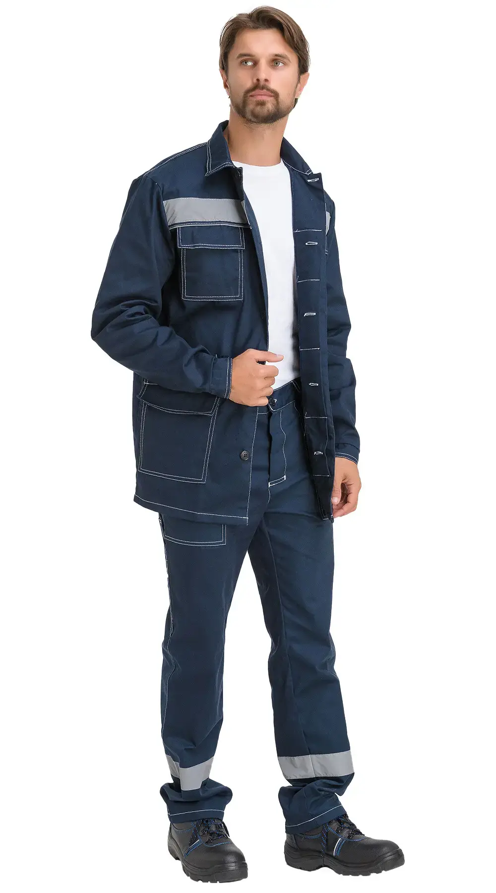 Костюм рабочий мужской летний RONTA KS821 с брюками т. синий