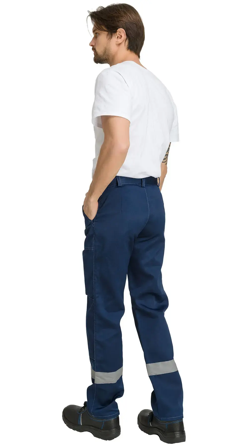 Костюм рабочий мужской летний RONTA KS801 с брюками темно-синий, васильковый