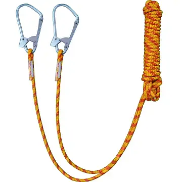 Строп из каната 10 м, с 2-мя большими монтажными карабинами Строп из каната 10 м, с 2-мя большими монтажными карабинами