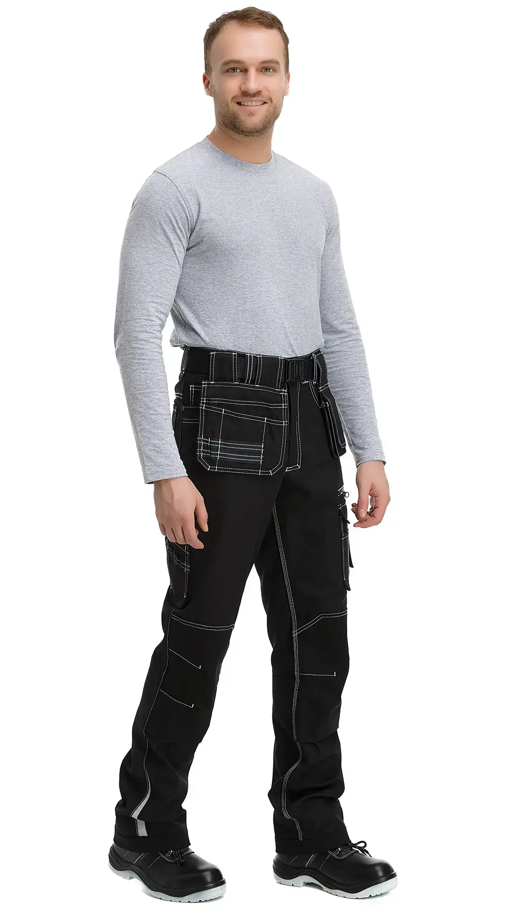 Брюки рабочие мужские летние Техноавиа "Стокгольм" черные