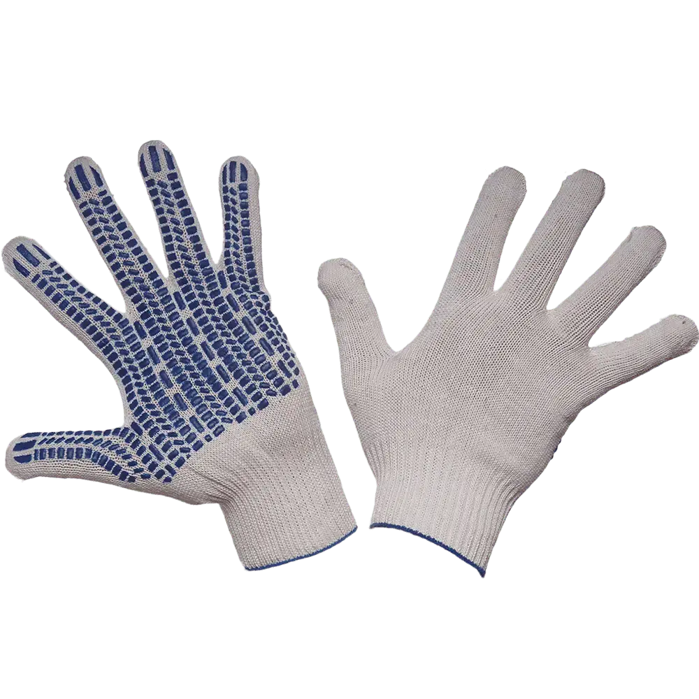 Перчатки трикотажные 5-ти нитка с ПВХ (протектор)