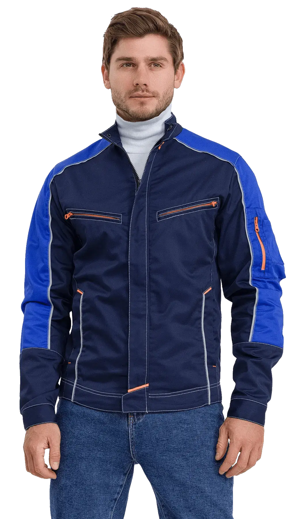 Куртка рабочая мужская летняя RONTA KR208 темно-синий лазурный