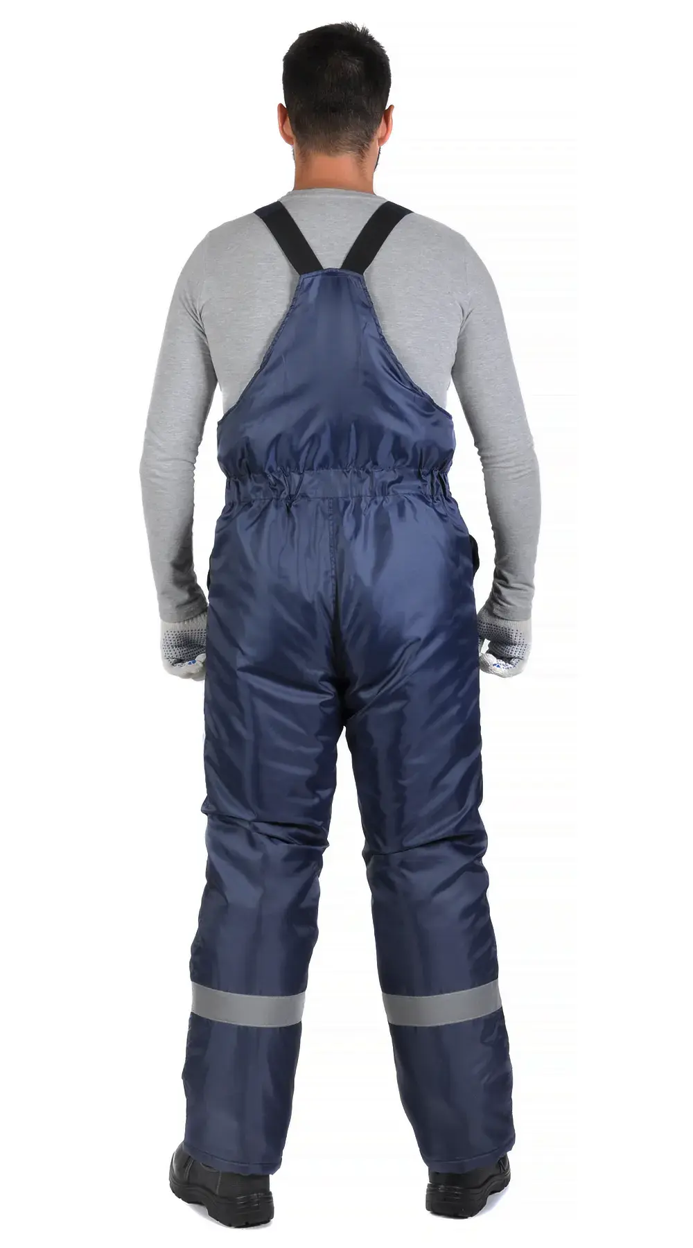 Костюм рабочий мужской утепленный зимний RONTA KS912 с полукомбинезоном (темно-синий/васильковый)