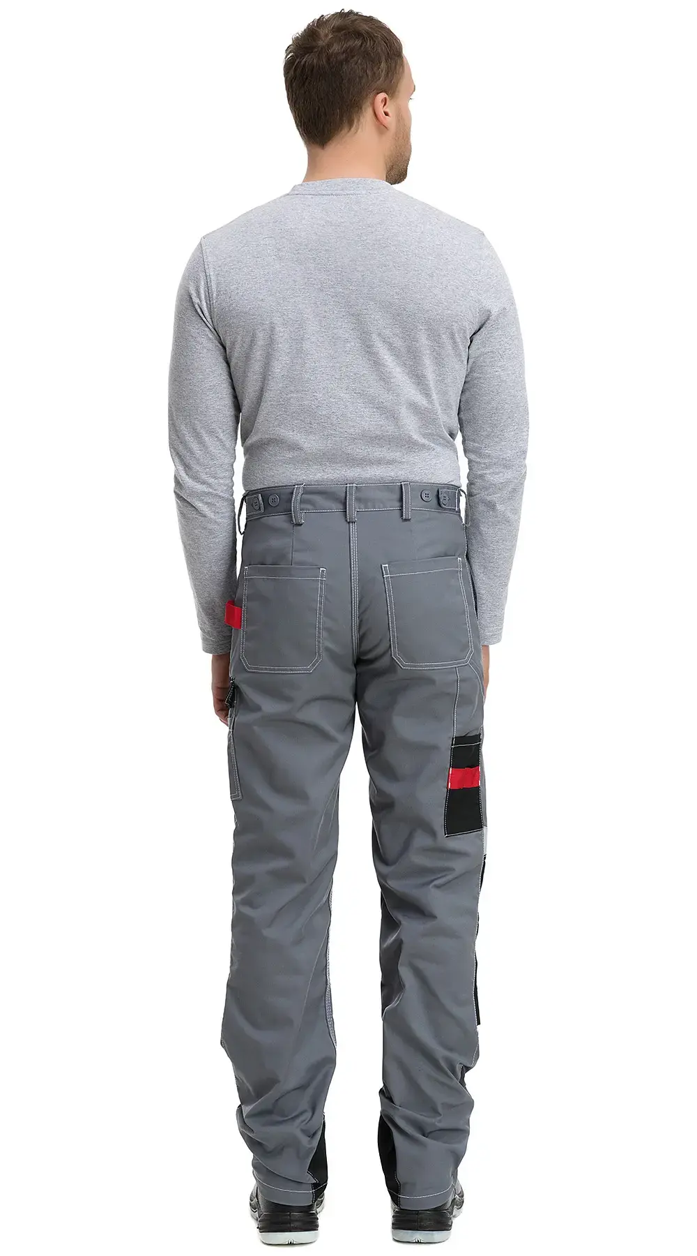 Брюки рабочие мужские летние Техноавиа "Мегаполис" светло-серые, черные, красные
