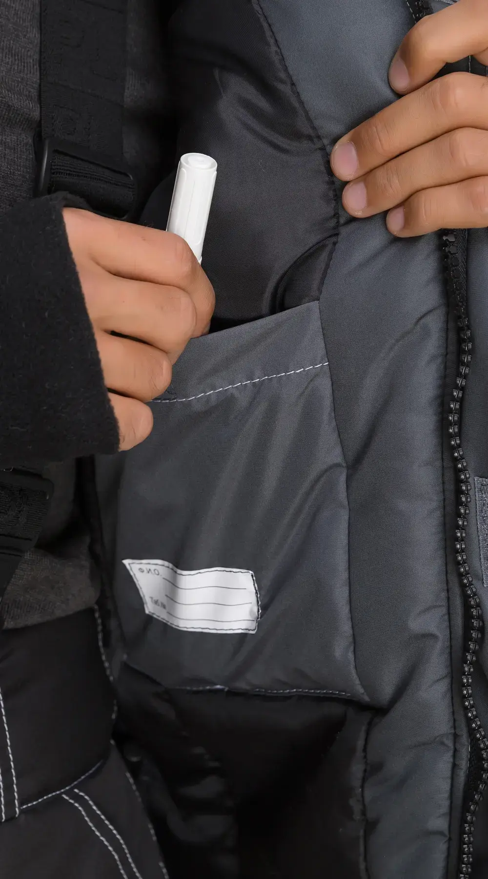 Куртка рабочая мужская зимняя утепленная RONTA KR930 темно-серая, черная, светло-серая