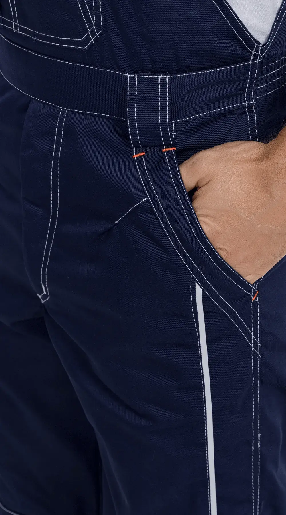 Полукомбинезон рабочий мужской летний RONTA PL208 темно-синий