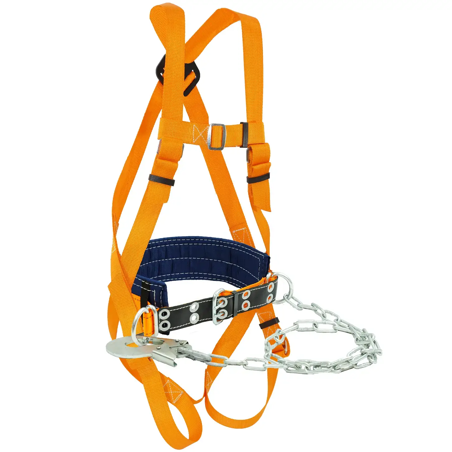 Пояс предохранительный строительный с наплеч.и набедр.лямками, строп цепь Пояс предохранительный строительный с наплеч.и набедр.лямками, строп цепь