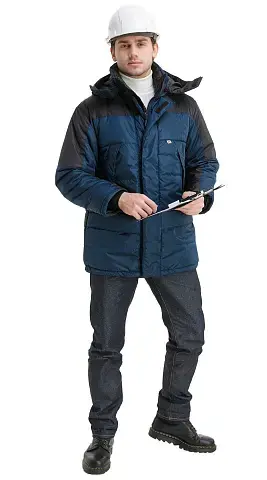 Куртка рабочая мужская зимняя утепленная Эталон "Сити" синяя, черная Куртка рабочая мужская зимняя утепленная Эталон "Сити" синяя, черная