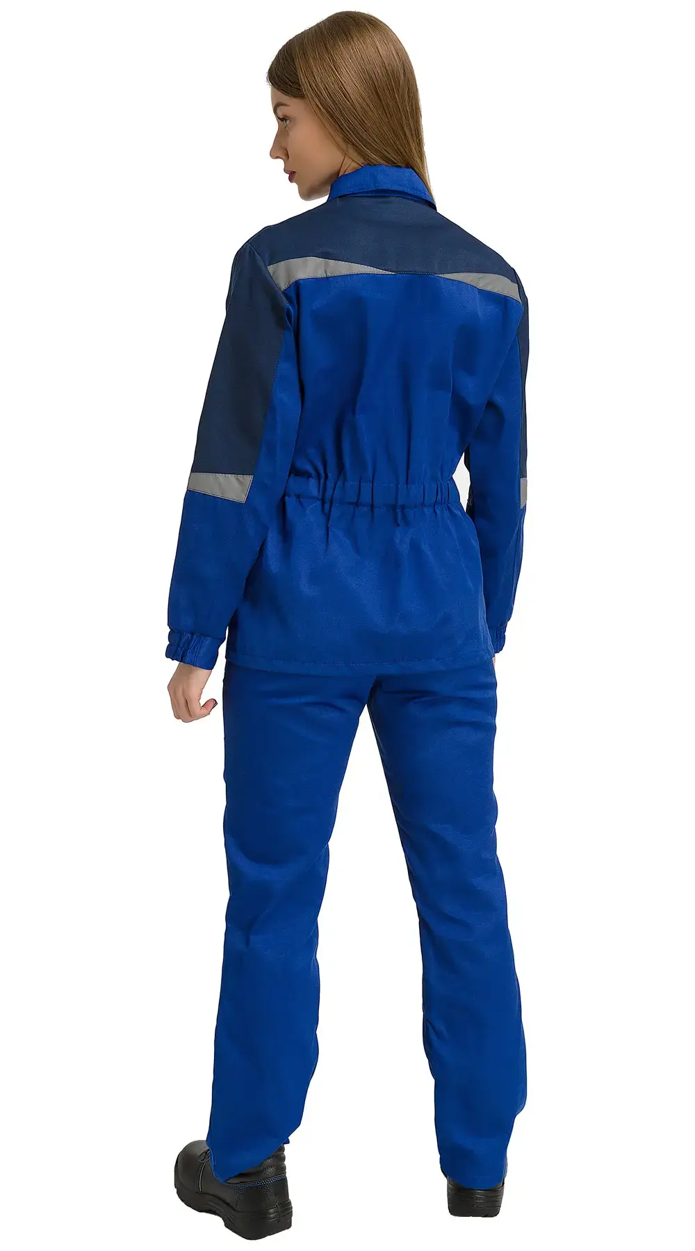 Костюм рабочий женский летний RONTA KS625 с брюками васильковый, темно-синий