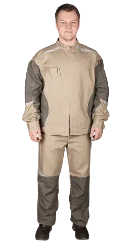Костюм рабочий мужской летний RONTA KS908 бежевый, коричневый