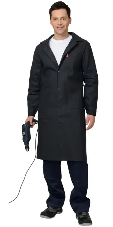 Халат рабочий мужской летний RONTA HL402 черный