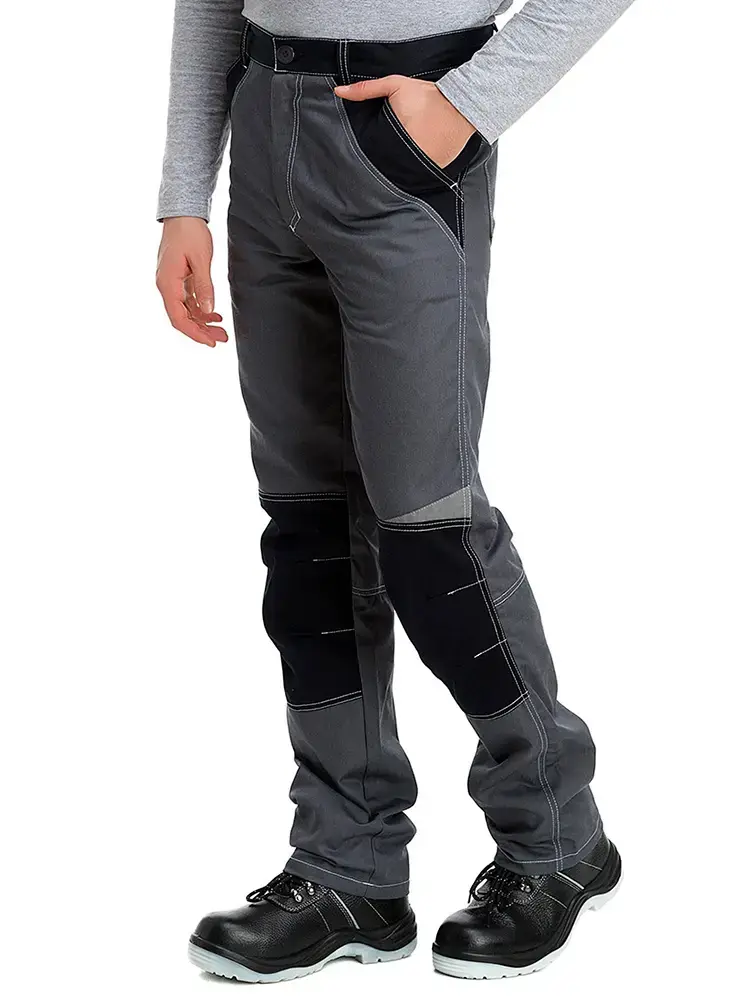 Костюм рабочий мужской летний RONTA KS908 с брюками темно-серый, черный