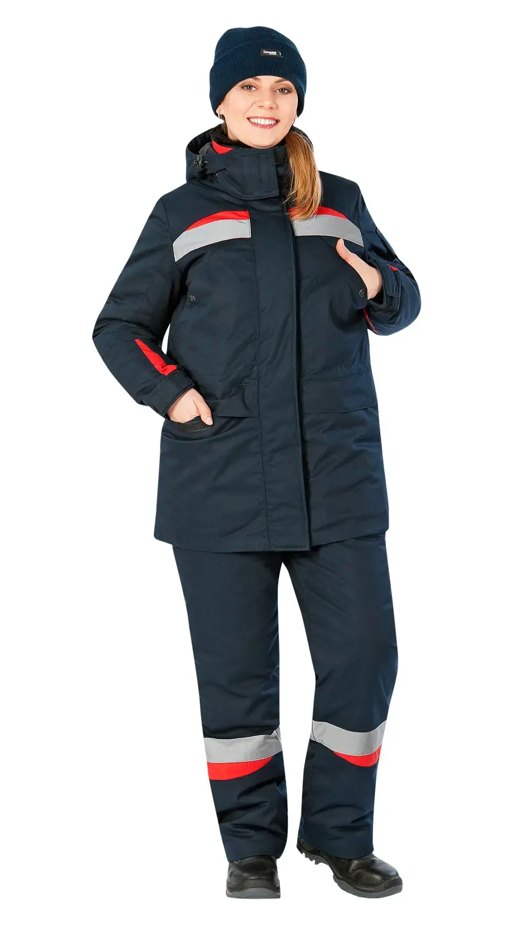 Куртка рабочая женская зимняя утепленная Восток-Сервис "ЛЕДИ АНГАРА" темно-синяя