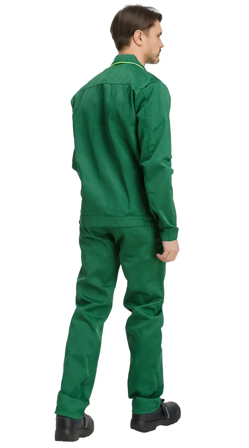 Костюм рабочий мужской летний RONTA KS621 с брюками темно-зеленый, лаймовый