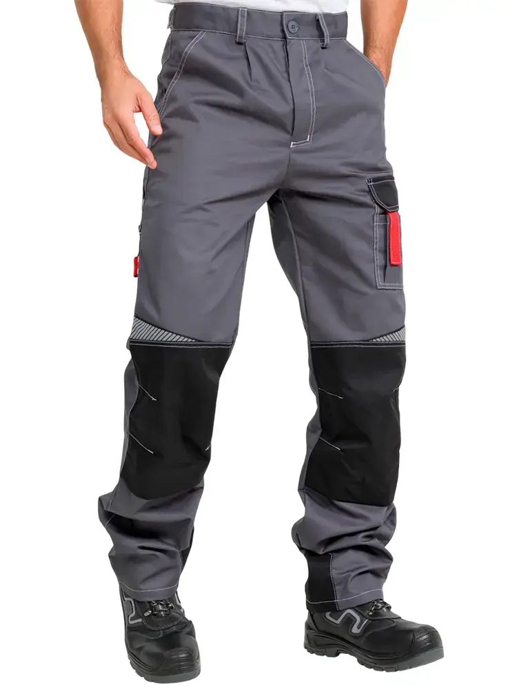 Брюки рабочие мужские летние RONTA BR206 темно-cерые, черные, красные