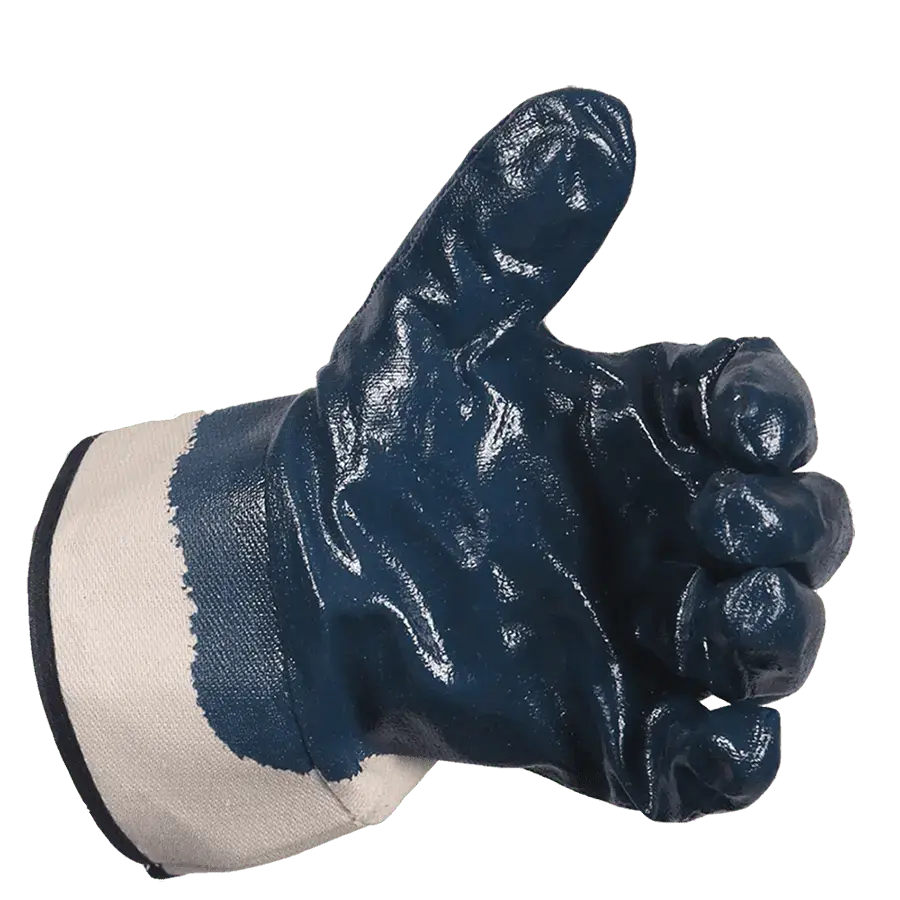 Перчатки нитриловые полуобливные манжет-крага