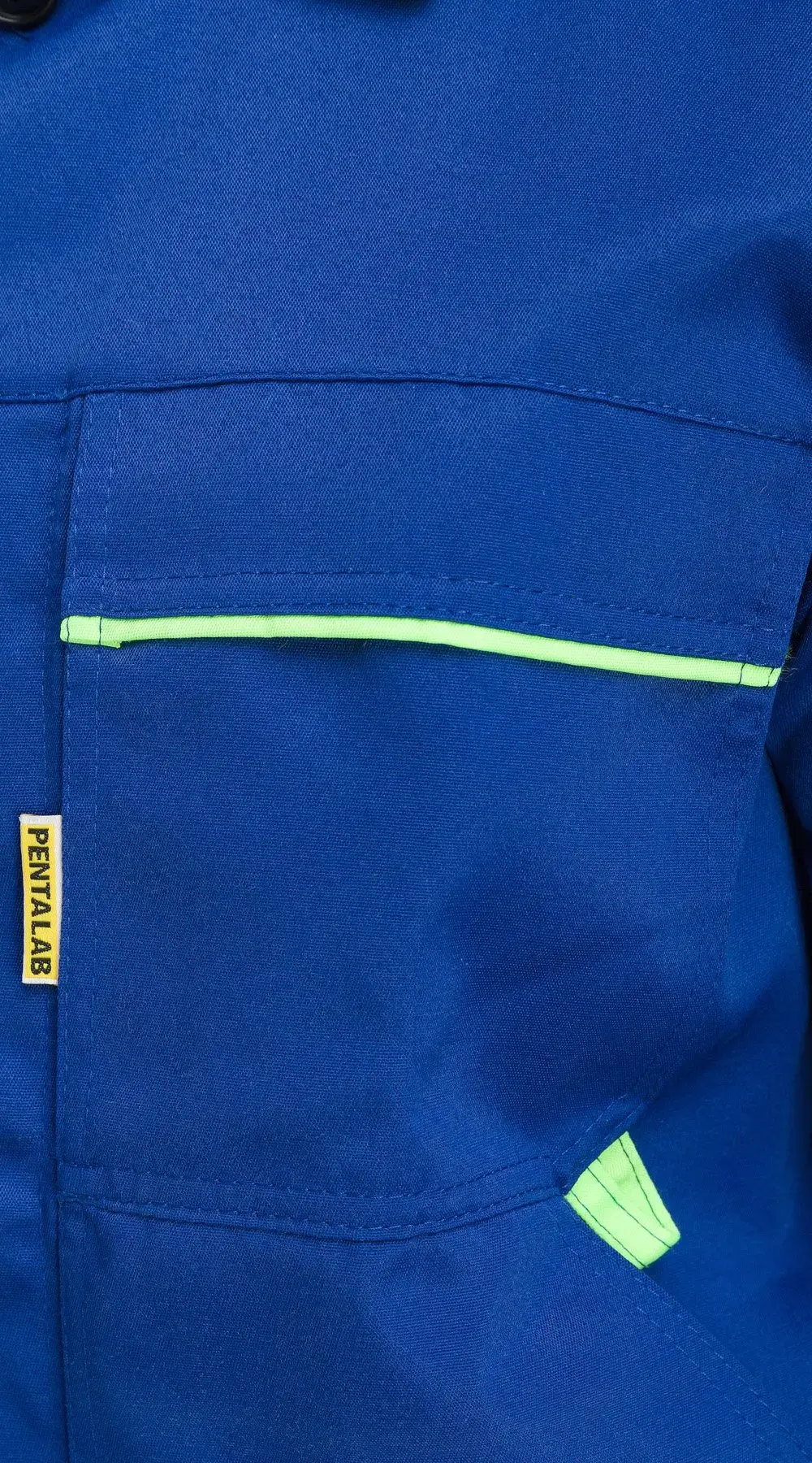 Костюм рабочий мужской летний RONTA KS622 с полукомбинезоном васильковый, лаймовый