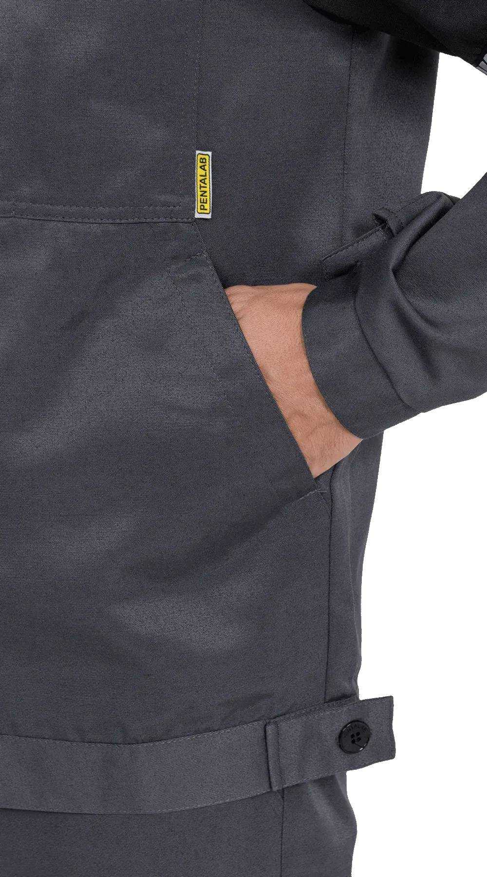 Костюм рабочий мужской летний RONTA KS812 с полукомбинезоном темно-серый, черный