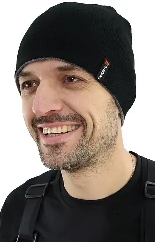 Шапка BRODEKS Bicolor, черный / серый Шапка BRODEKS Bicolor, черный / серый