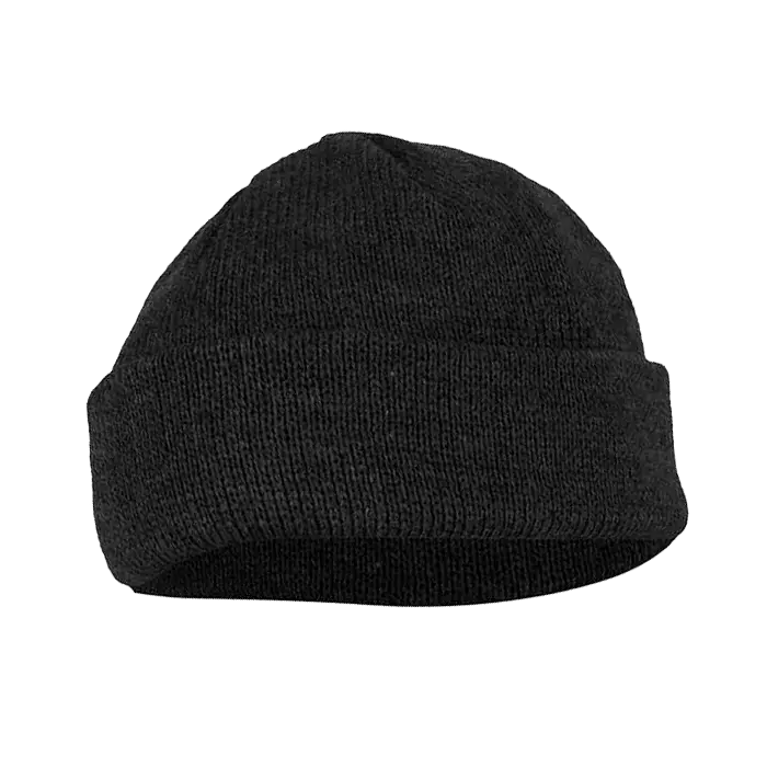 Шапка двойная п/ш с флисом черная