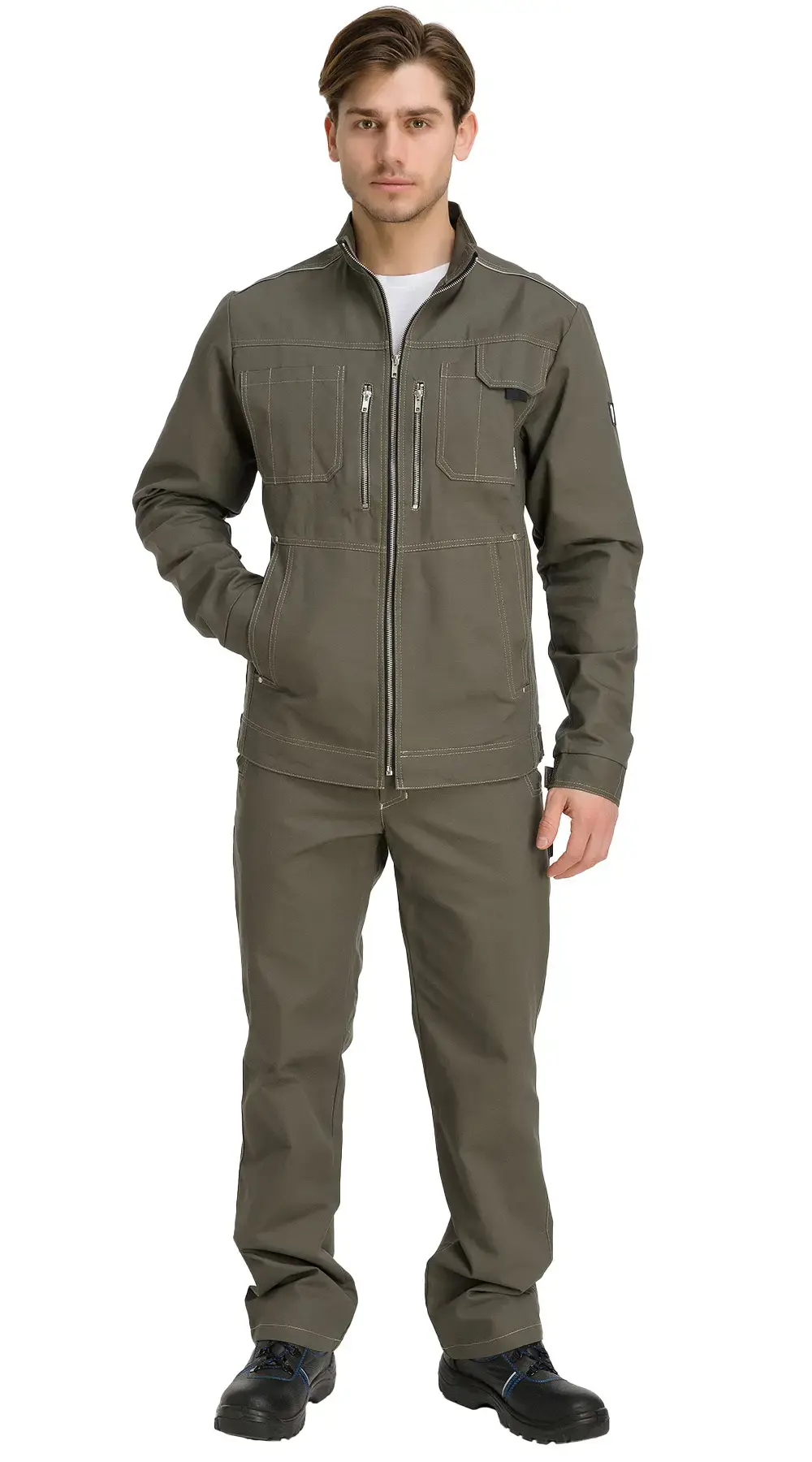 Костюм рабочий мужской летний RONTA KS201 с брюками хаки Костюм рабочий мужской летний RONTA KS201 с брюками хаки