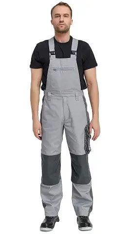 Полукомбинезон рабочий мужской летний RONTA PL2020 светло-серый, темно-серый Полукомбинезон рабочий мужской летний RONTA PL2020 светло-серый, темно-серый