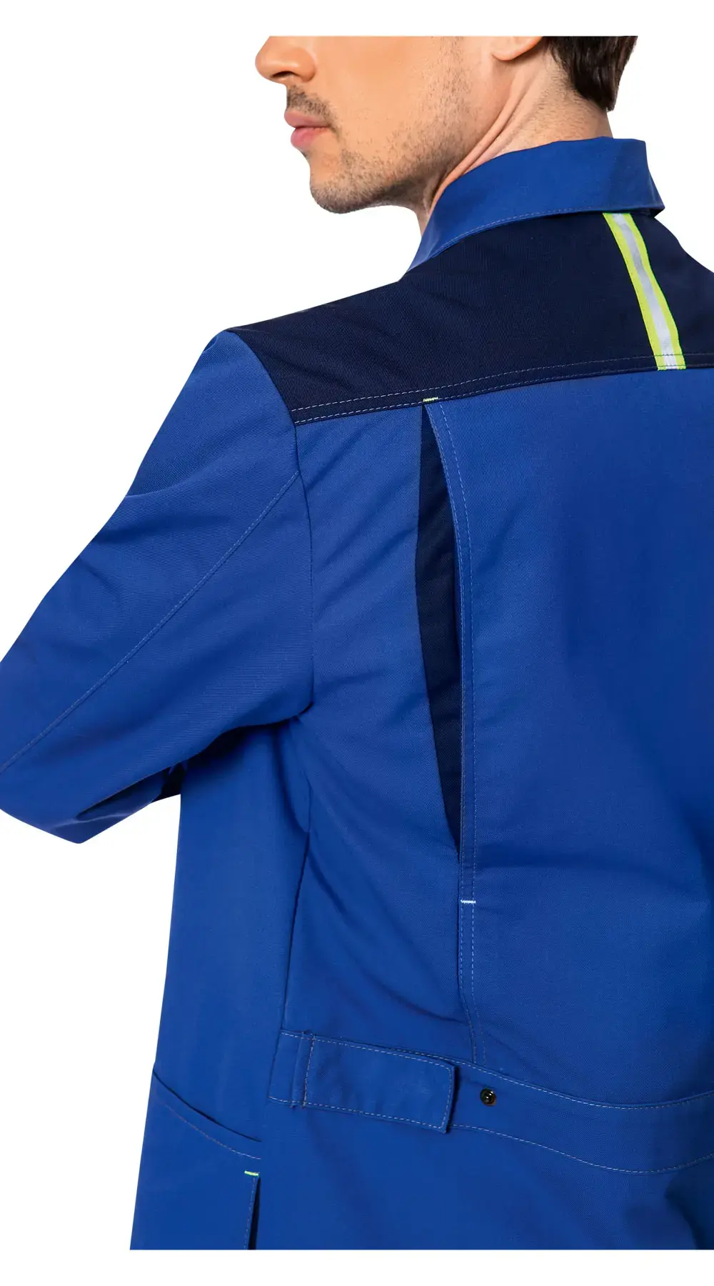 Халат мужской летний "Уран" (васильковый/черный)