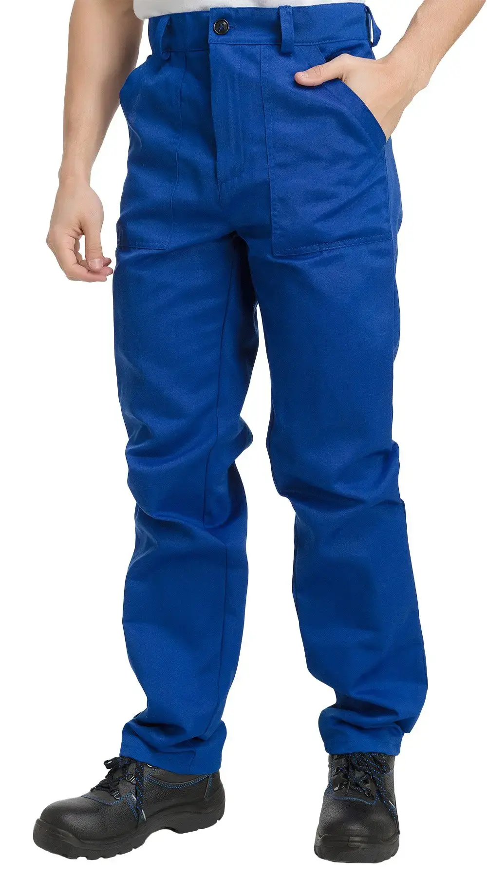 Костюм рабочий мужской летний RONTA KS621 с брюками васильковый, лаймовый