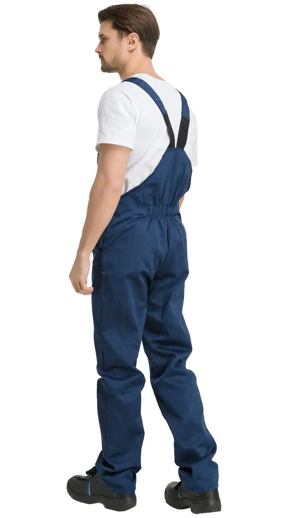 Костюм рабочий мужской летний RONTA KS622 с полукомбинезоном темно-синий, лаймовый