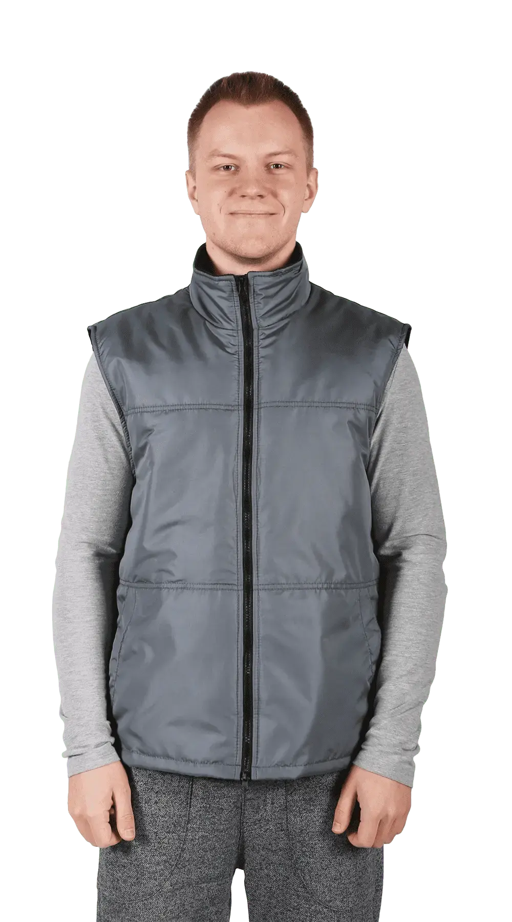 Жилет рабочий мужской утепленный зимний RONTA JT555 серый 