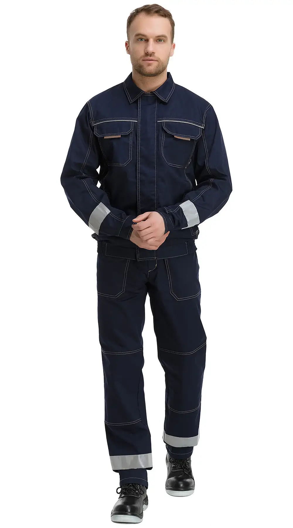 Костюм мужской летний Техноавиа "Техно СОП" с полукомбинезоном темно-синий