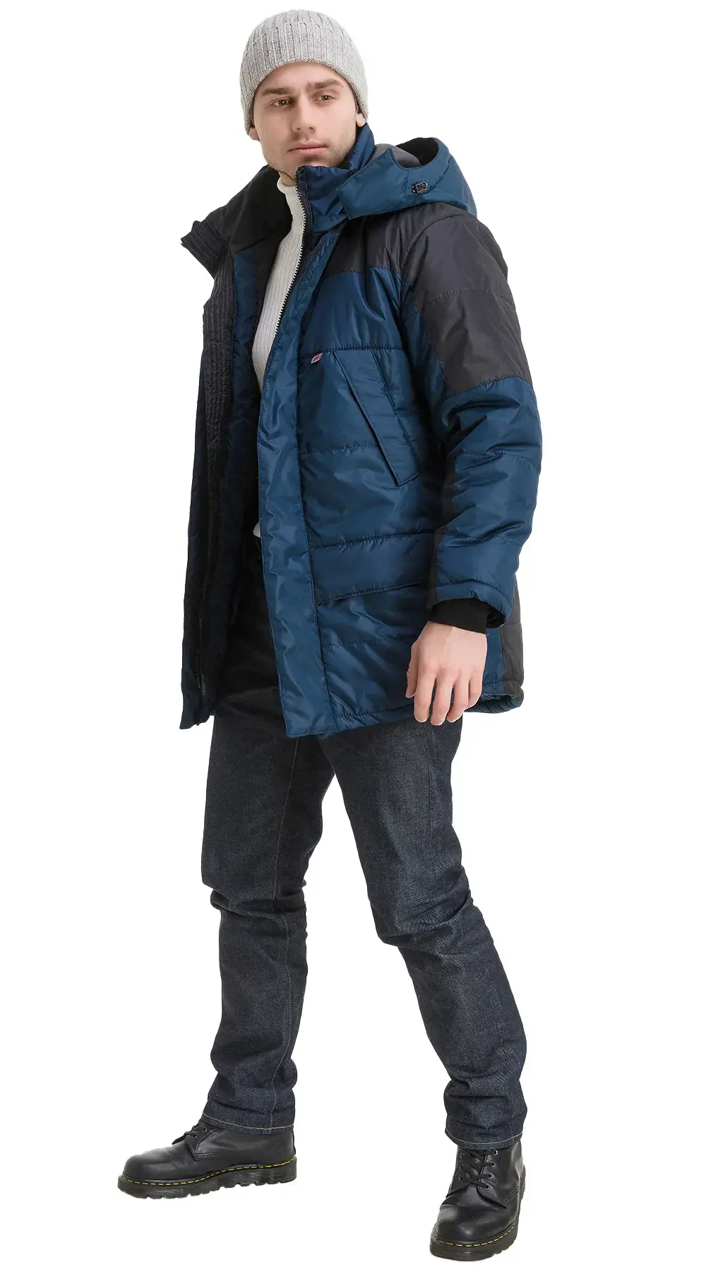 Куртка рабочая мужская зимняя утепленная Эталон "Сити" синяя, черная