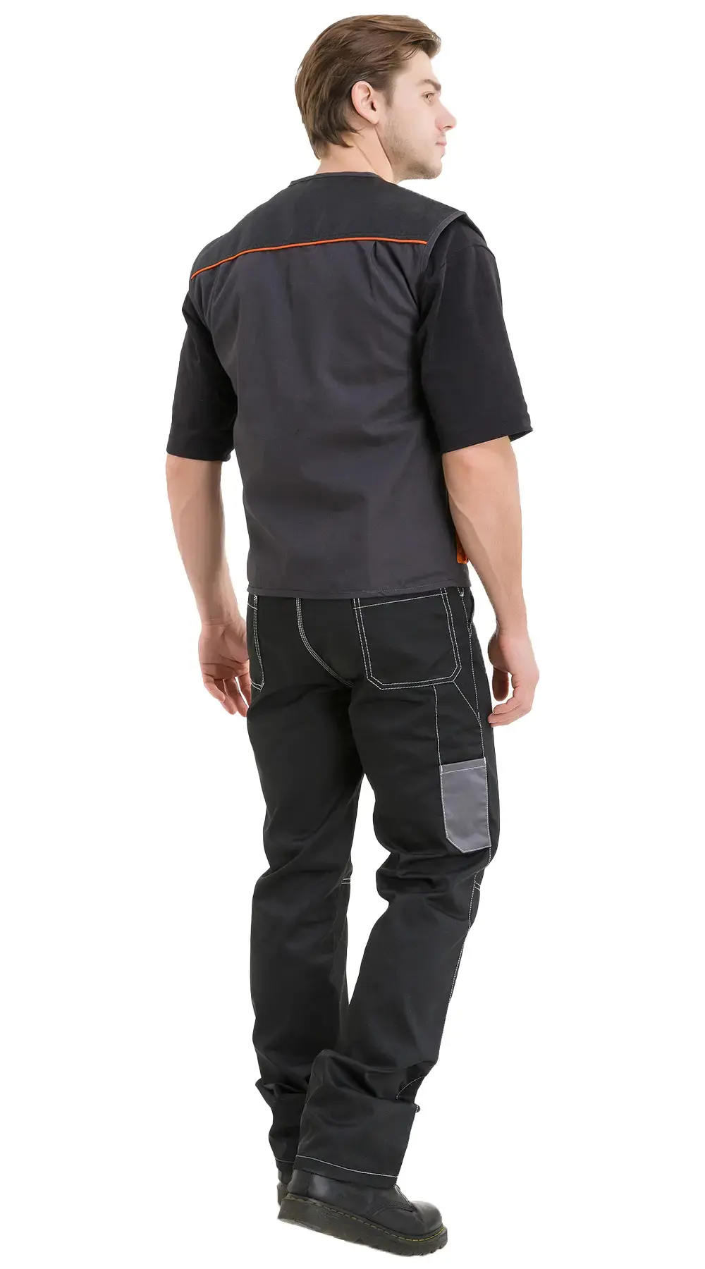 Жилет мужской летний CERVA "Эмертон" темно-серый, оранжевый