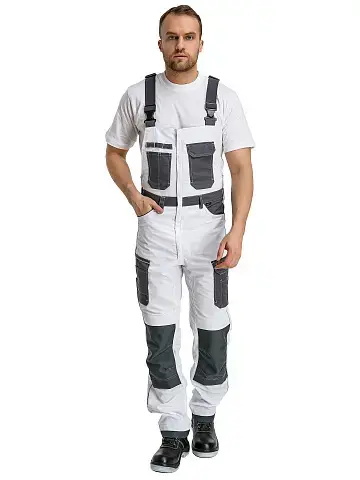 Полукомбинезон мужской летний Техноавиа "Милан" белый, серый Полукомбинезон мужской летний Техноавиа "Милан" белый, серый