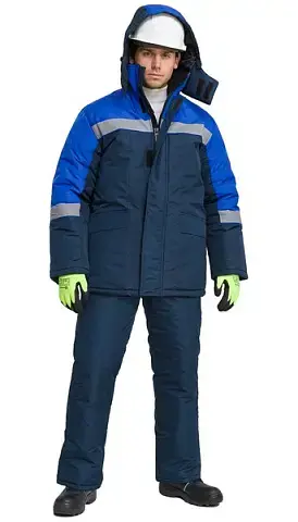 Костюм рабочий мужской утепленный зимний RONTA KS-ALASKA темно-синий, васильковый Костюм рабочий мужской утепленный зимний RONTA KS-ALASKA темно-синий, васильковый