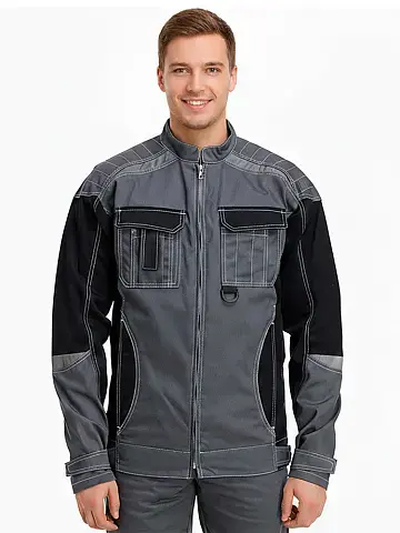 Костюм рабочий мужской летний RONTA KS908 с брюками темно-серый, черный