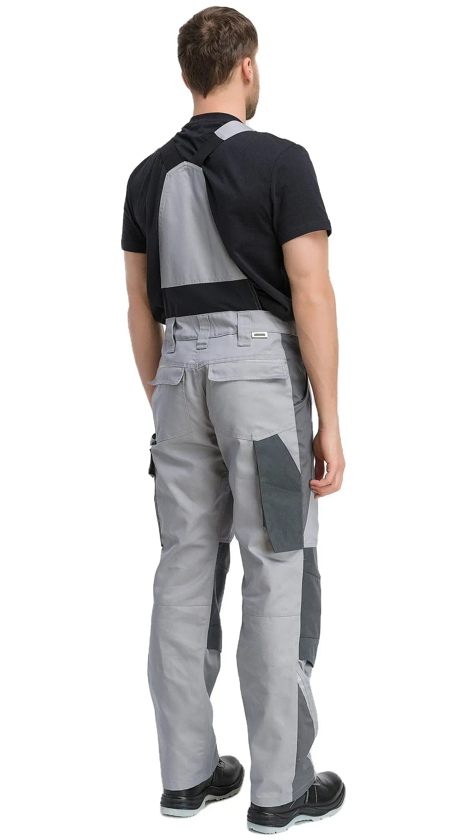 Полукомбинезон рабочий мужской летний RONTA PL2020 светло-серый, темно-серый