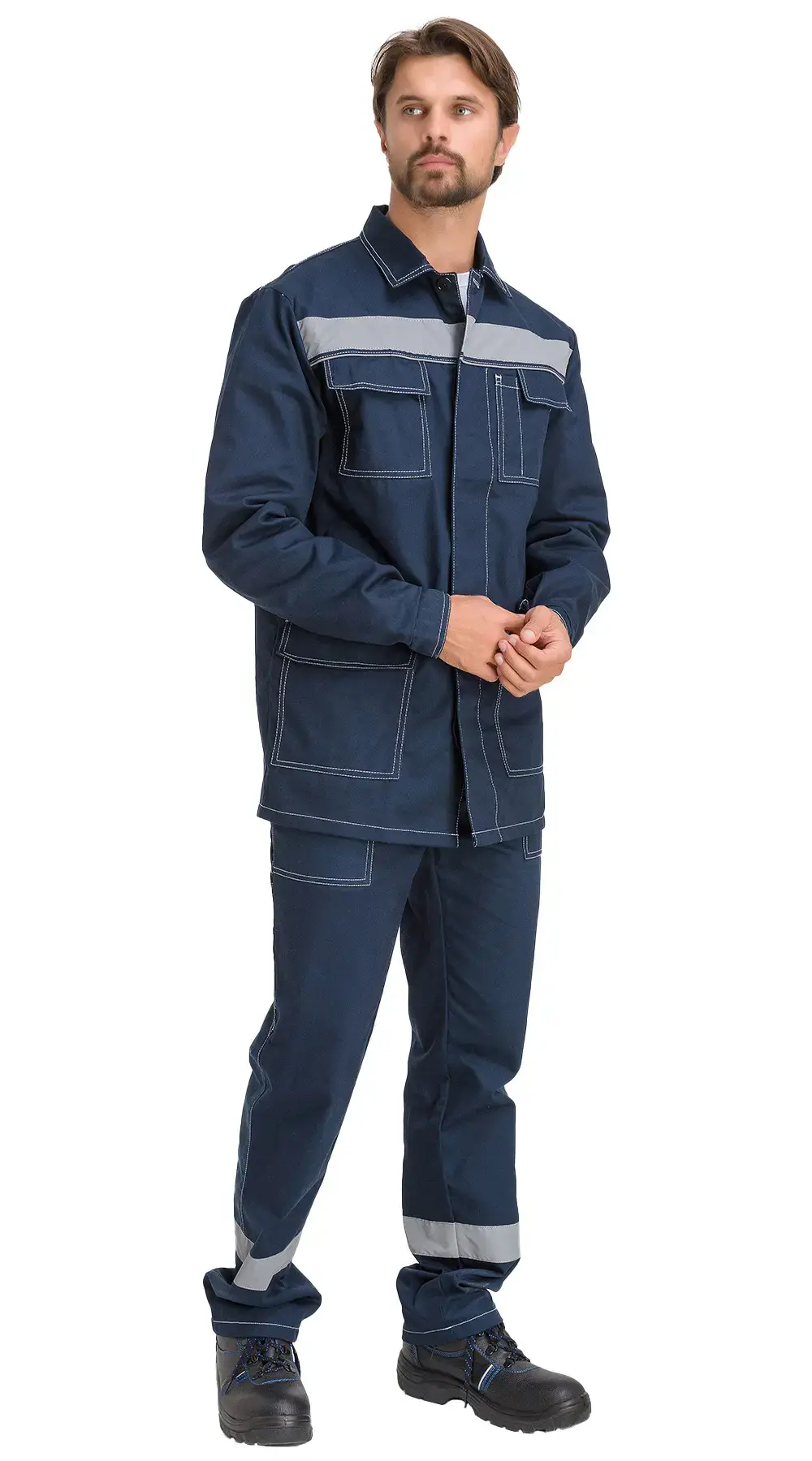 Костюм рабочий мужской летний RONTA KS821 с брюками т. синий