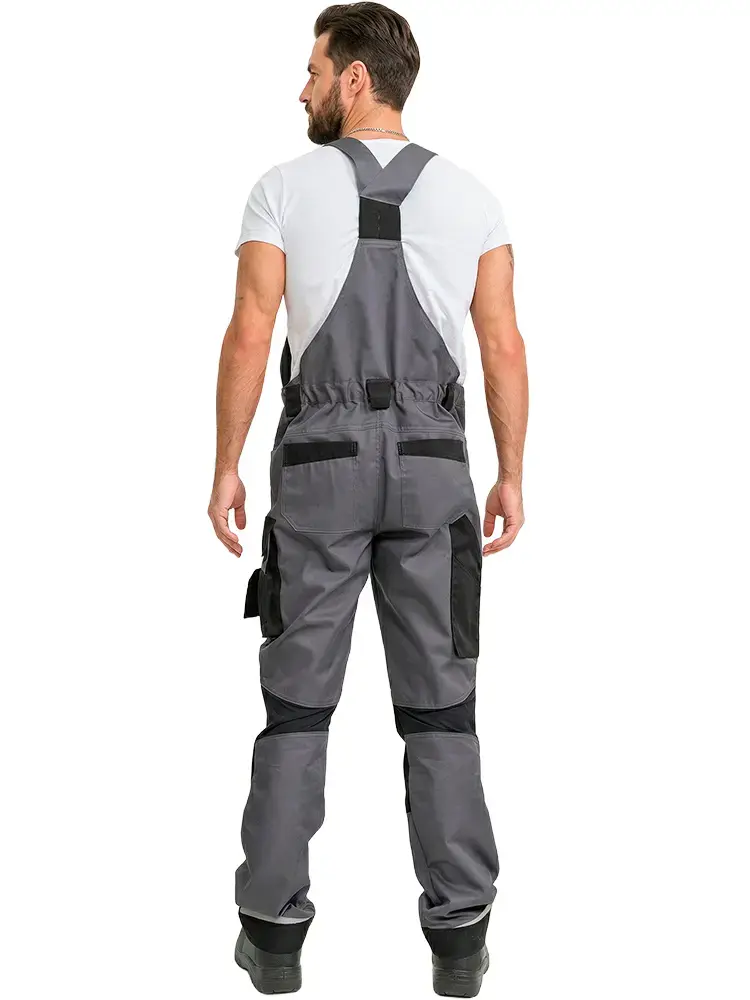 Полукомбинезон рабочий мужской летний RONTA PL210 темно-серый, черный