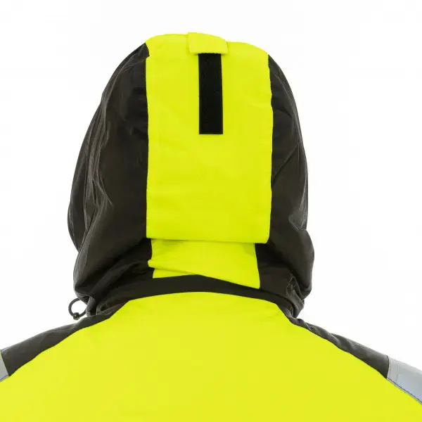 Зимняя сигнальная куртка-парка BRODEKS KW217, желтый/черный 