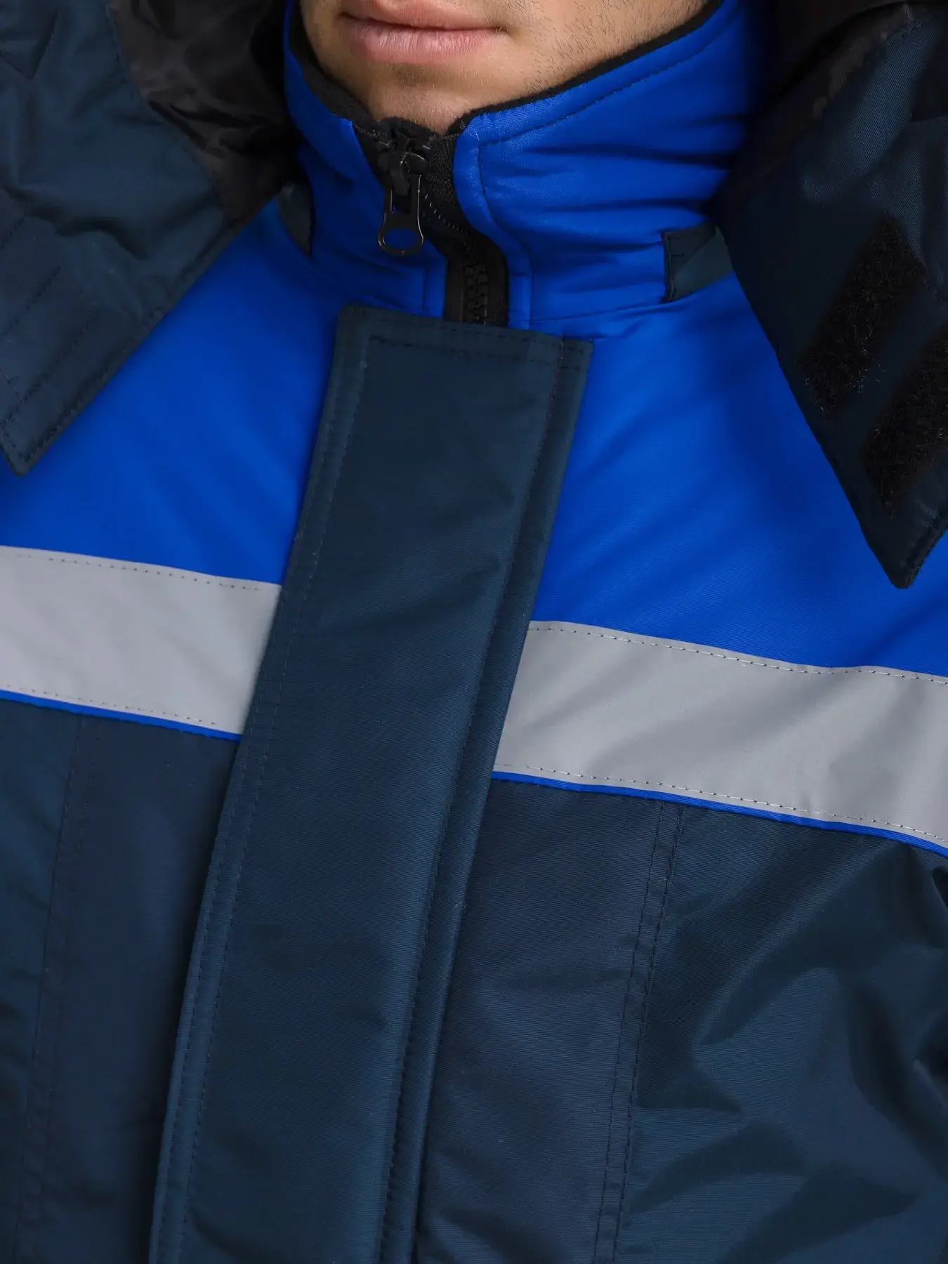 Костюм рабочий мужской утепленный зимний RONTA KS-ALASKA темно-синий, васильковый